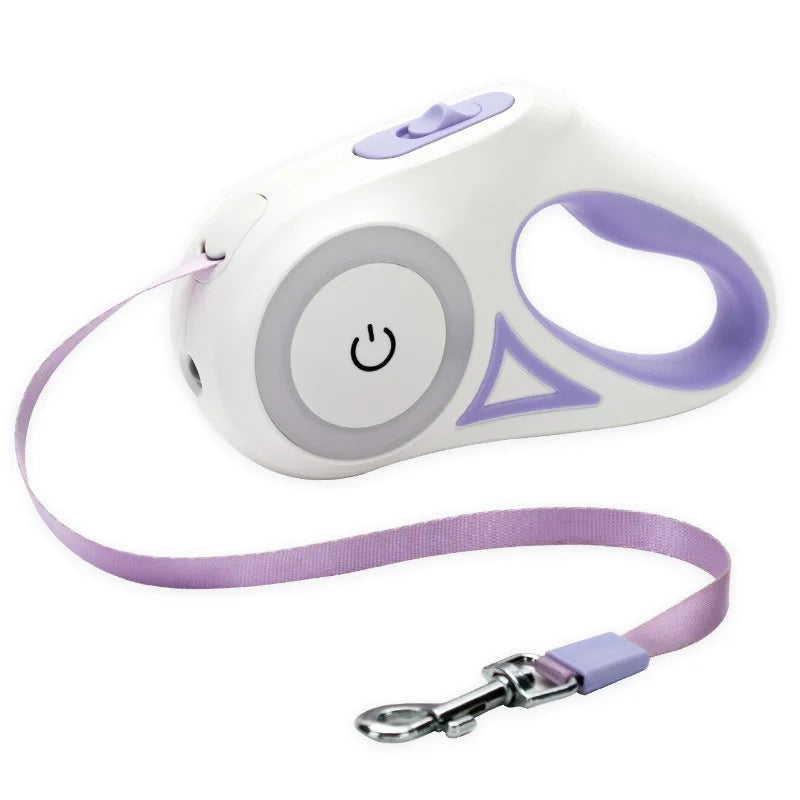Automatic LED Retractable Dog Leash with Light for Small & Medium Dogs