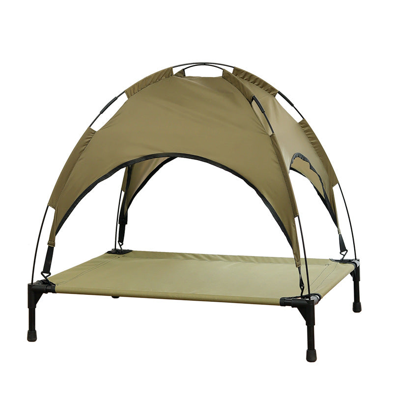 Breathable Elevated Pet Cot Bed with Canopy For Cats & Dogs