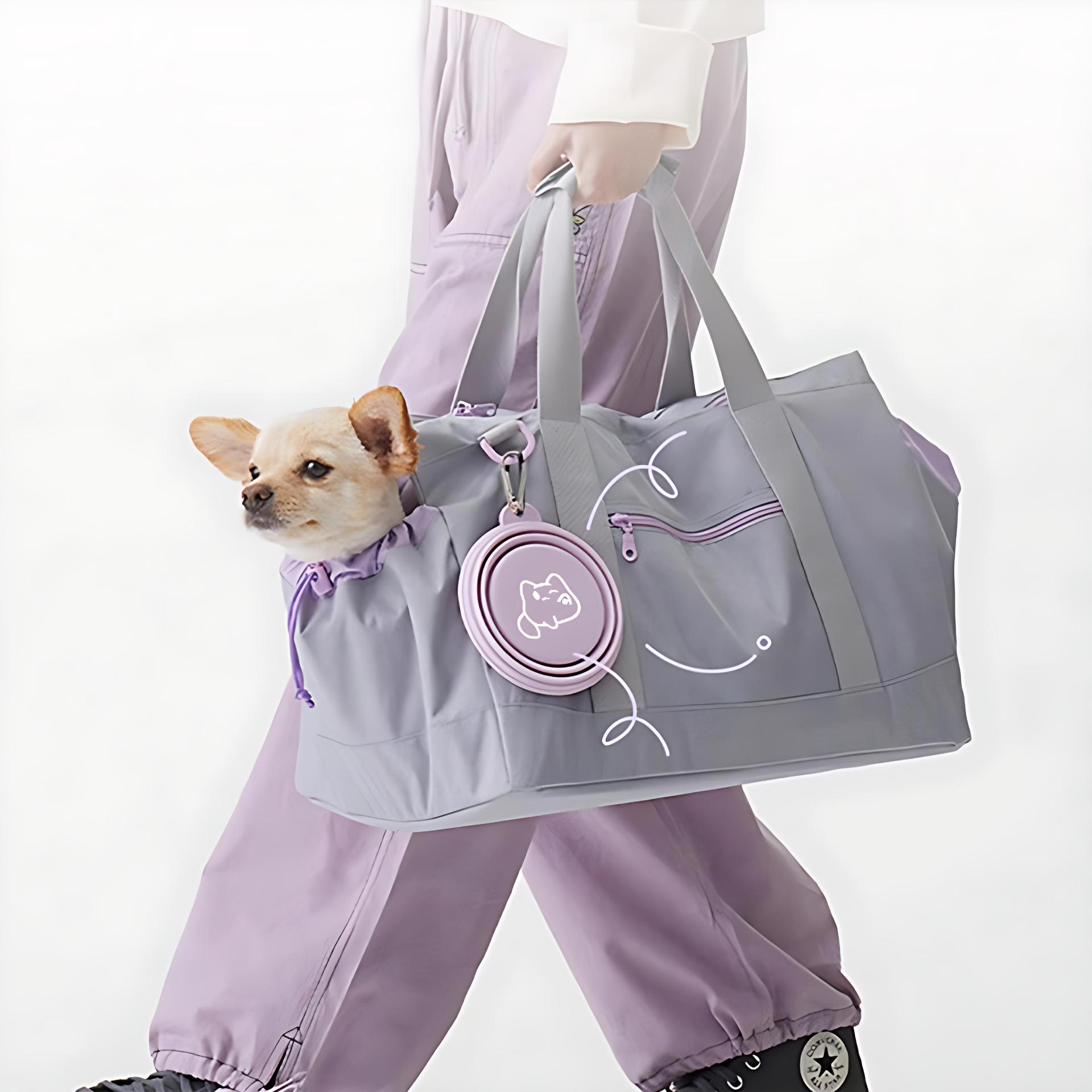 Collapsible Travel Outdoor Pet Bowl for Dogs & Cats