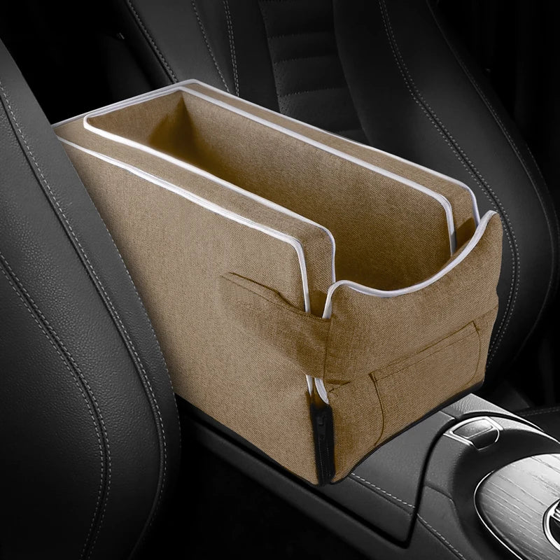Car Center Console Pet Bed Mat  Fiber Pet Safety Seat  Essential for Cat & Dog