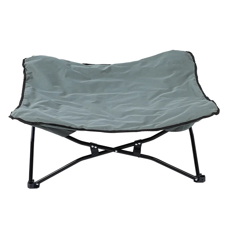 Detachable And Washable Pet Camping Bed, Dog Iron Frame Bed, All-Season Camping Portable Folding Dog Kennel