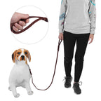 Pet Dog  Leash Safety Rope Cowhide and Leather Belt