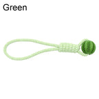 Pet Toy for Dogs, Durable Cotton Rope Hand-Held Treat-Dispensing Ball, Teeth-Cleaning and Training Interactive Puzzle Toy Ball