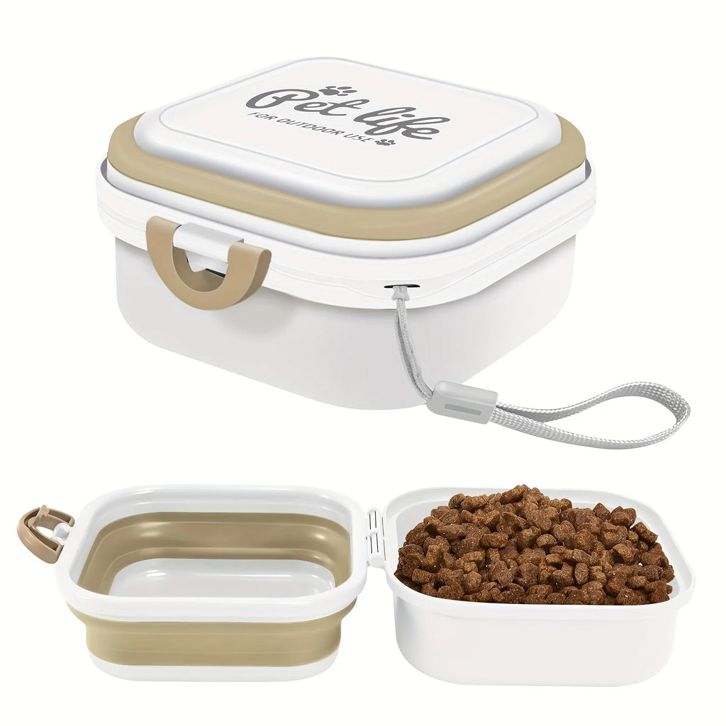 2 in 1 Portable Pet Bowl 400ml Leakproof with Lid