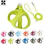 Reflective Adjustable Dog Harness & Leash Set for Small to Medium Dogs and Cats