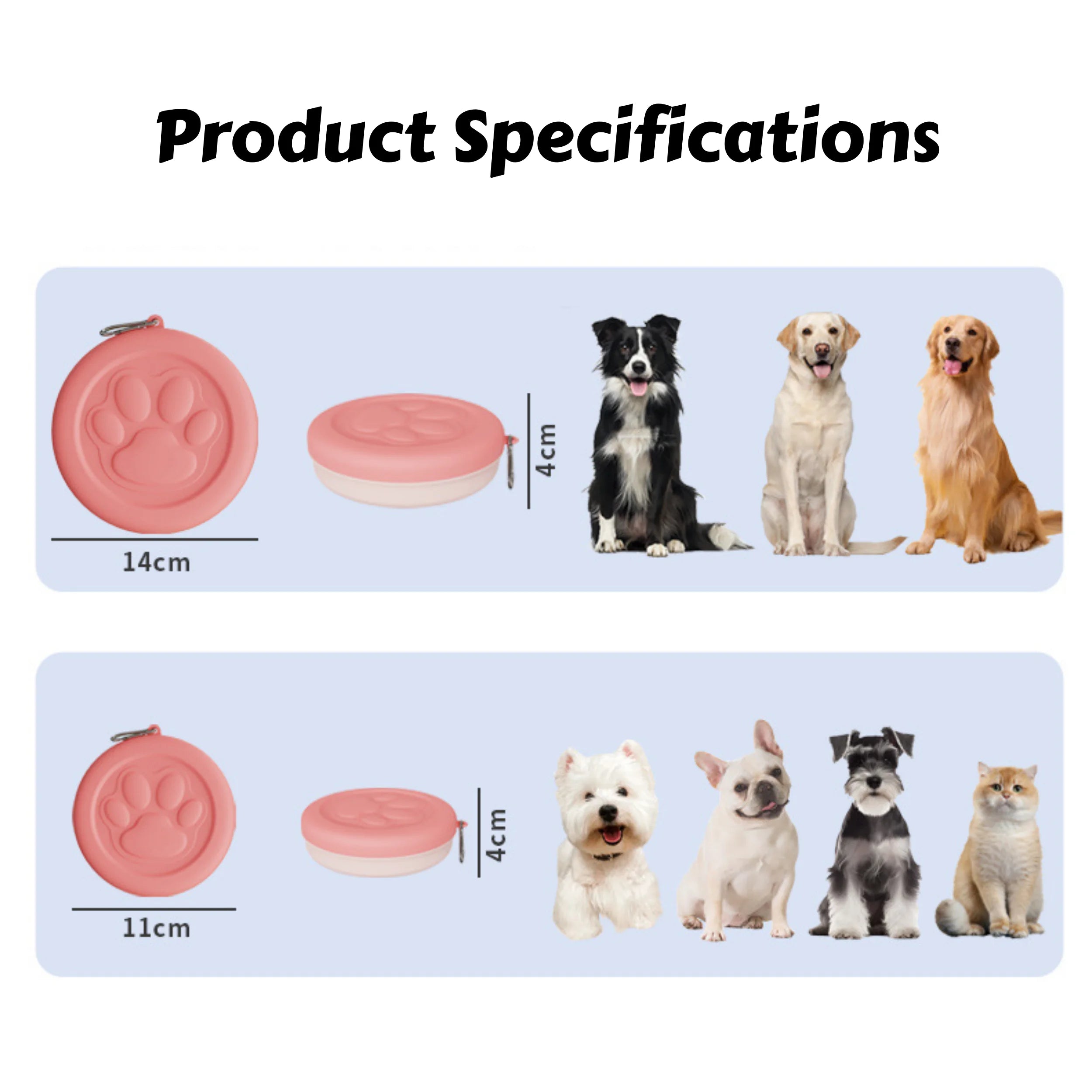 Portable Outdoor Pet Bowl: 2-in-1 Travel Dog Food/Water Dish with Treat Compartment
