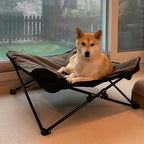 Detachable And Washable Pet Camping Bed, Dog Iron Frame Bed, All-Season Camping Portable Folding Dog Kennel