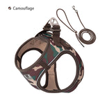 Reflective Adjustable Dog Harness & Leash Set for Small to Medium Dogs and Cats
