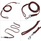 Pet Dog  Leash Safety Rope Cowhide and Leather Belt