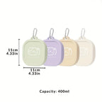 400ml Foldable Pet Bowl with Lid Leakproof Travel Dish