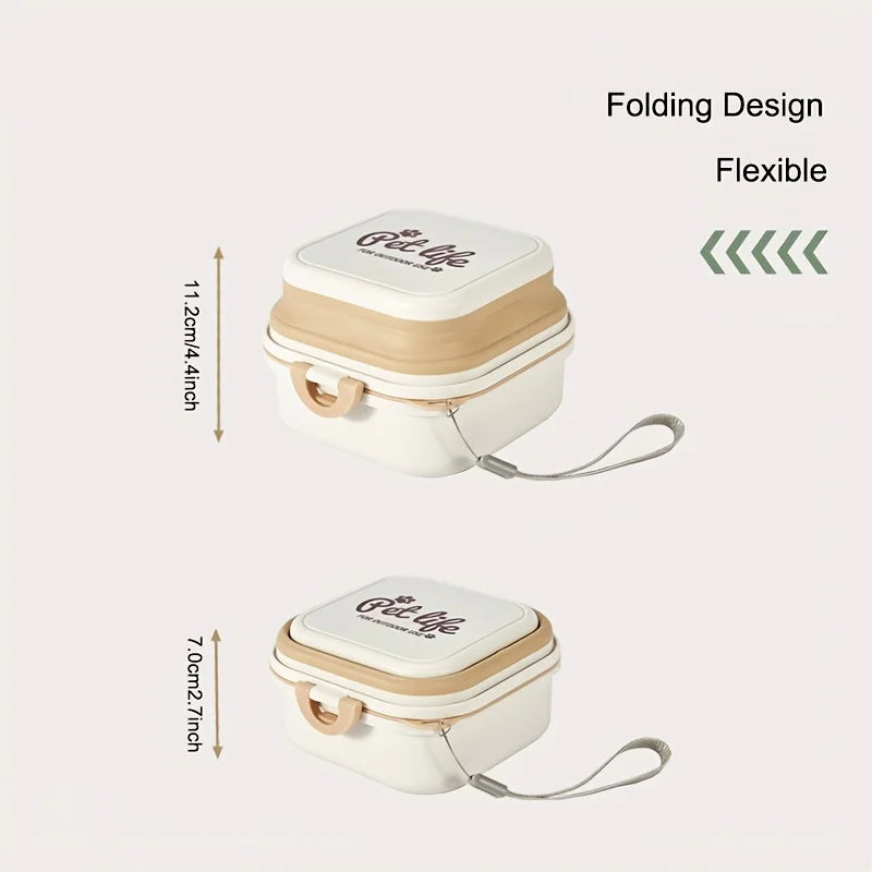 2 in 1 Portable Pet Bowl 400ml Leakproof with Lid