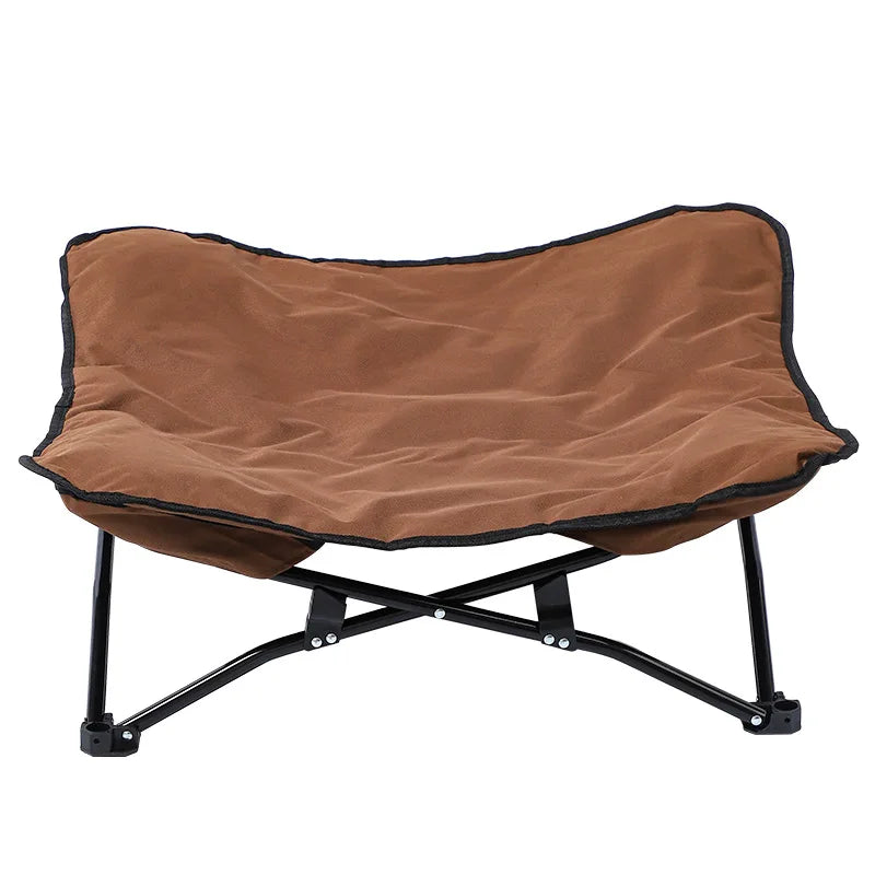Detachable And Washable Pet Camping Bed, Dog Iron Frame Bed, All-Season Camping Portable Folding Dog Kennel