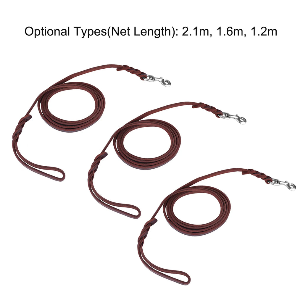 Pet Dog  Leash Safety Rope Cowhide and Leather Belt