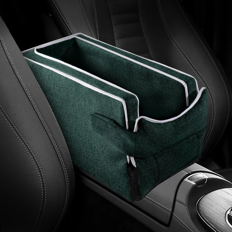 Car Center Console Pet Bed Mat  Fiber Pet Safety Seat  Essential for Cat & Dog