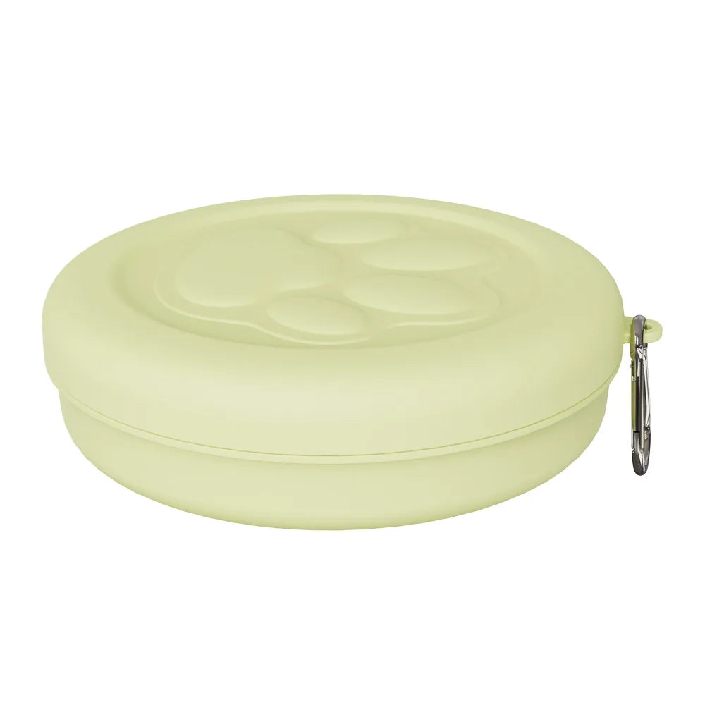 Portable Outdoor Pet Bowl: 2-in-1 Travel Dog Food/Water Dish with Treat Compartment
