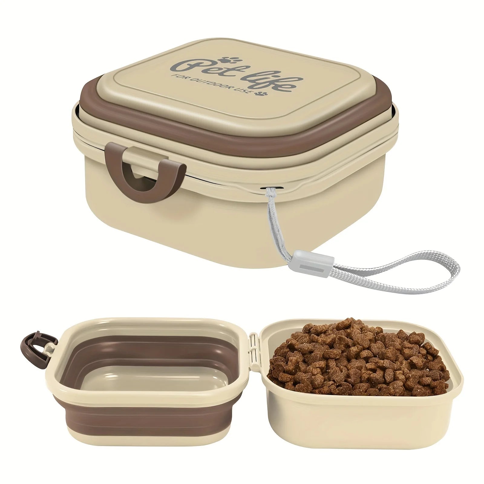 2 in 1 Portable Pet Bowl 400ml Leakproof with Lid