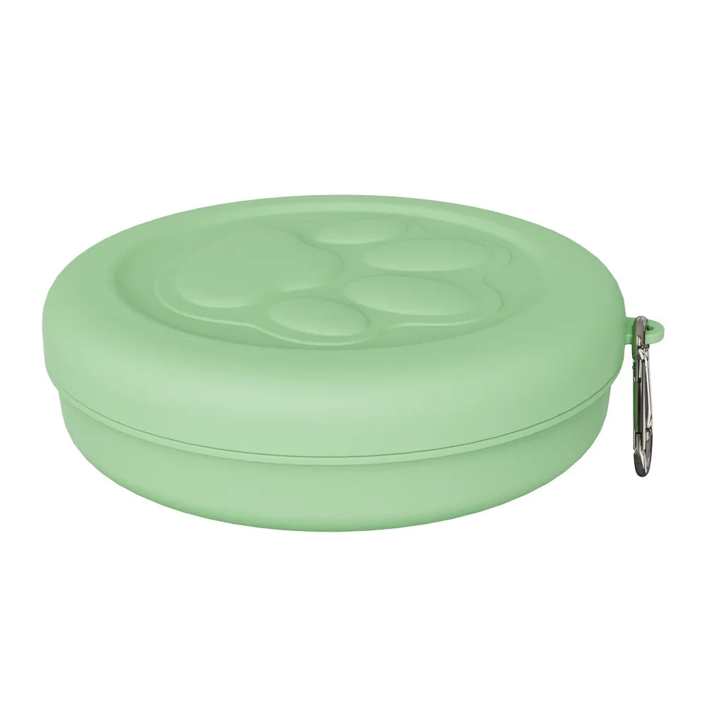 Portable Outdoor Pet Bowl: 2-in-1 Travel Dog Food/Water Dish with Treat Compartment