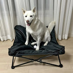 Detachable And Washable Pet Camping Bed, Dog Iron Frame Bed, All-Season Camping Portable Folding Dog Kennel