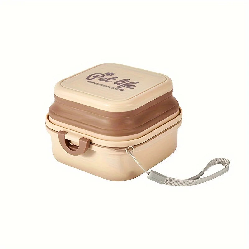 2 in 1 Portable Pet Bowl 400ml Leakproof with Lid