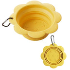 Portable Silicone Collapsible Dog Bowl Flower Shape